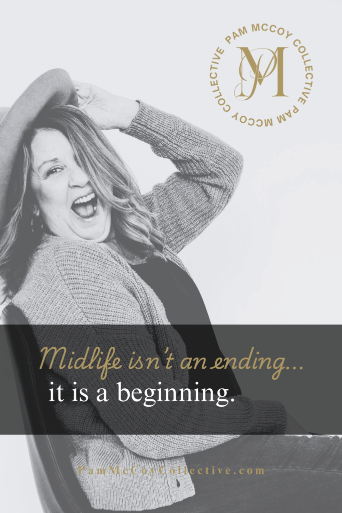 Smiling midlife woman outdoors holding her hat, symbolizing joy, confidence, and new beginnings in midlife.